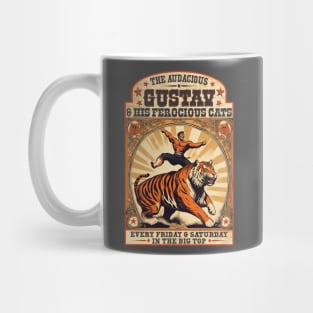 Vintage circus performer strong man tiger tamer Mug